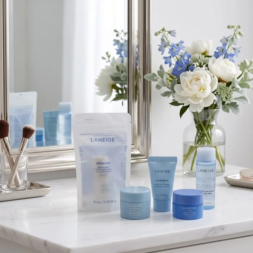 Laneige Water Bank Discovery Set Cream Skin Water Sleeping Mask 5 Pc NIB